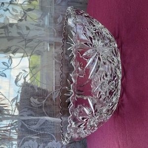 Vintage - Cut Glass Serving Bowl